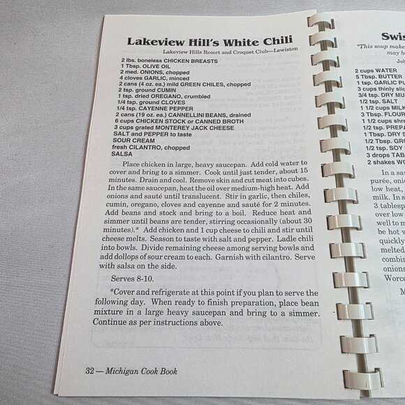 1999 Michigan Cookbook Compiled by Donna Goodrich Softcover Spiral Bound - Picture 10 of 14
